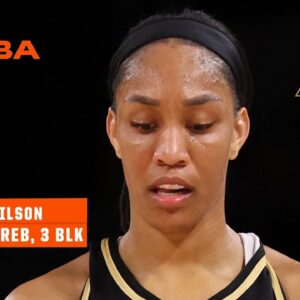 A'ja Wilson scores playoff CAREER HIGH in win vs. Storm 🍿