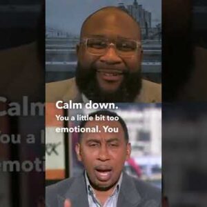 Stephen A. RIPS Marcus Spears for being too 'emotional' 😂 #shorts