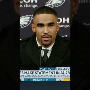 Jalen Hurts after win over Vikings: 'I just want to WIN, I don't care how it looks.' #shorts