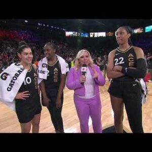 A'ja Wilson, Chelsea Gray and Kelsey Plum detail Aces 'well-balanced' Game 2 win | WNBA on ESPN