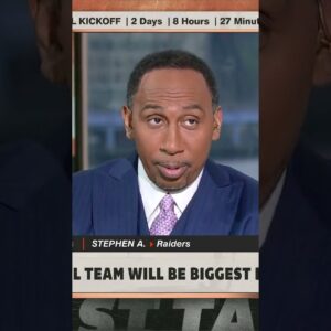 Stephen A. explains why the Raiders will be the biggest disappointment this season 😳