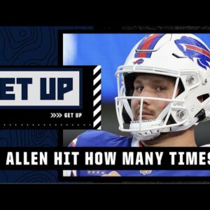 Josh Allen hit 11 times & sacked twice vs. Rams 😳 | Get Up