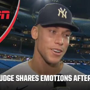 Aaron Judge shares his first thought after hitting 61st home run | MLB on ESPN