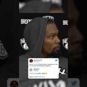 KD wasn’t thrilled with his rating in 2K 😅