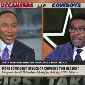 Stephen A. laughs at Michael Irvin having more confidence in the Cowboys than the Bucs | First Take