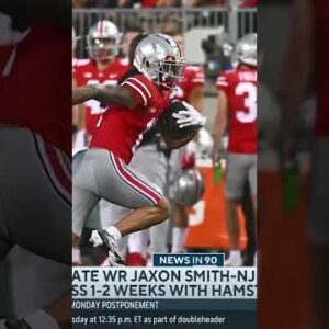 Ohio State WR Jaxon Smith-Njigba expected to MISS 1-2 WEEKS with hamstring injury #shorts