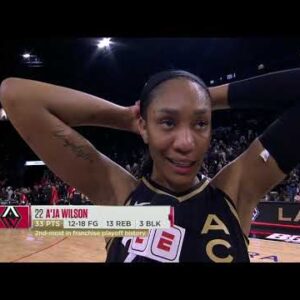 A'ja Wilson on scoring 33 PTS in a Game 2 win: I was just LOCKED IN! | WNBA on ESPN