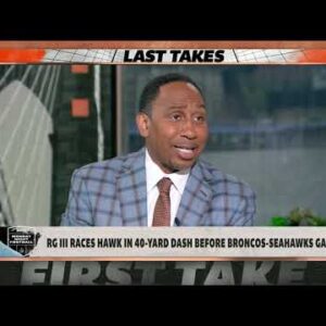 Stephen A. reacts to RGIII racing a hawk?! 🤯 | First Take