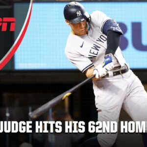 Aaron Judge hits his 62nd home run, passes Roger Maris for most homers in AL history (via Yankees)