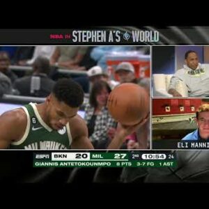 Stephen A. debates Eli Manning on whether Giannis or KD is better 🔥 | NBA in Stephen A.'s World