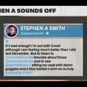 Stephen A. Smith feeling good enough to tweet about Dan Orlovsky & the Cowboys 😭 | First Take