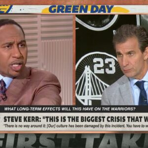 Stephen A. is VERY ANIMATED when talking about Draymond Green 🍿 | First Take