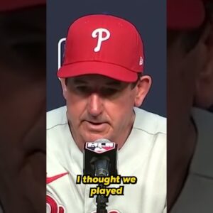 Rob Thomson Praises Phillies Offense in Game One Victory in World Series #shorts