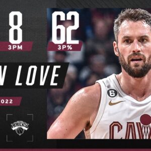 Kevin Love ERUPTS for 29 PTS & 8 3PM to help the Cavs defeat the Knicks 🔥