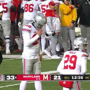 Maryland BLOCKS & RETURNS Ohio State's extra-point attempt 😳👀