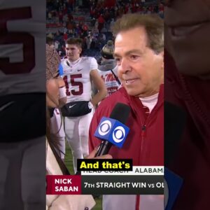 Nick Saban on WIN over Ole Miss #shorts
