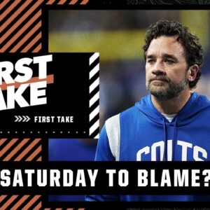 Is Jeff Saturday responsible for the Colts' poor time management? 👀 | First Take