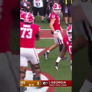 Stetson Bennett UNREAL TD run to give Georgia the lead🤯 #shorts