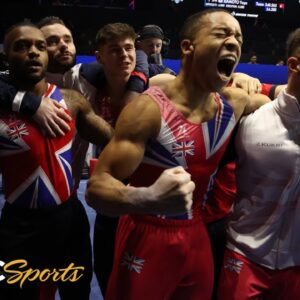 Great Britain snags bronze, Olympic berth with clutch high bar performance at Worlds | NBC Sports