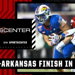 Arkansas holds off Kansas' comeback in highest-scoring Liberty Bowl EVER | SportsCenter