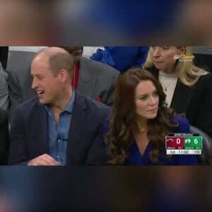 Prince William and Princess Kate of Wales courtside at Heat-Celtics game 👋🇬🇧