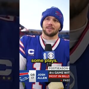 Josh Allen calls the Bills playoff win SLOPPY👀 #shorts #nfl #bills