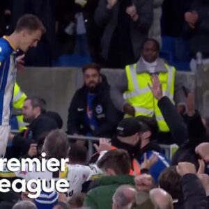 Solly March nets his, Brighton's second v. Liverpool | Premier League | NBC Sports