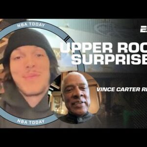 THE UPPER ROOM! Vince Carter is surprised by Dr. J & Aaron Gordon 👏 | NBA Today