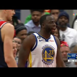 Draymond flexes and celebrates thinking and-1 bucket went in | NBA on ESPN
