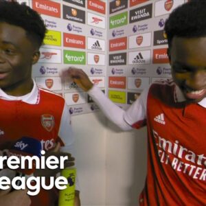 Bukayo Saka, Eddie Nketiah on Arsenal's 3-2 win over Manchester United | Premier League | NBC Sports