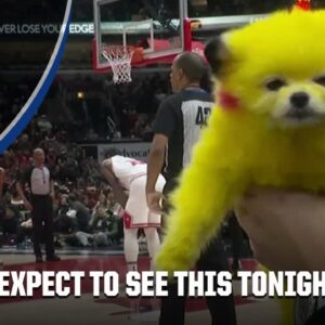 Is that Pikachu at the Bulls' game? | NBA on ESPN