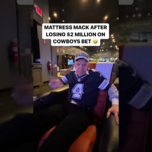 Mattress Mack was unfazed after losing a $2M bet on the Cowboys 😂 #shorts