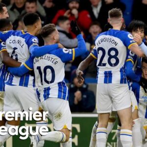 Solly March strikes first for Brighton v. Liverpool | Premier League | NBC Sports