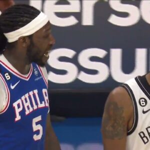 Montrezl Harrell T'd up for this exchange with Kyrie Irving | NBA on ESPN