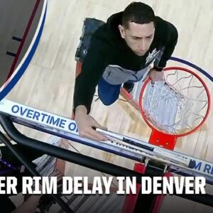 Nuggets have ANOTHER delay for an uneven rim | NBA on ESPN