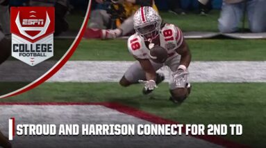 C.J. Stroud and Marvin Harrison Jr. connect for second TD of Peach Bowl | College Football Playoff
