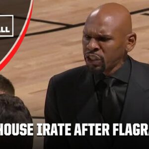 Jerry Stackhouse was irate and given a tech after a flagrant foul | ESPN College Basketball