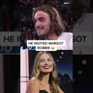 Stefanos Tsitsipas invited Margot Robbie to the Australian Open ðŸ˜‚ #shorts