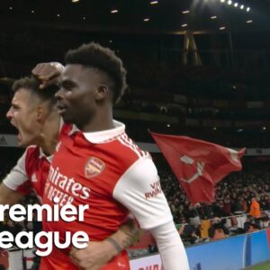 Bukayo Saka thumps Arsenal in front of Manchester United | Premier League | NBC Sports