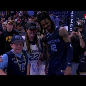 Young fan is emotional after Ja Morant gifts shoes | NBA on ESPN