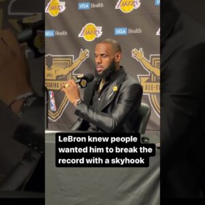 LeBron James on breaking NBA scoring record without a skyhook or signature dunk (via @notoriousohm)