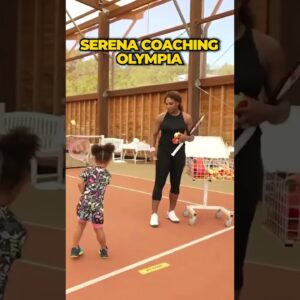 Serena Williams offers up tennis tips to her daughter ❤️ (via: @serenawilliams/TW) #shorts