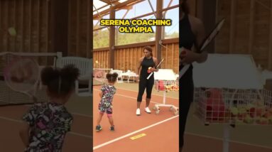 Serena Williams offers up tennis tips to her daughter ❤️ (via: @serenawilliams/TW) #shorts
