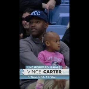 Vince Carter is at Duke vs. UNC 🏀