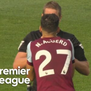 West Ham's Nayef Aguerd sent off for second yellow card v. Chelsea | Premier League | NBC Sports