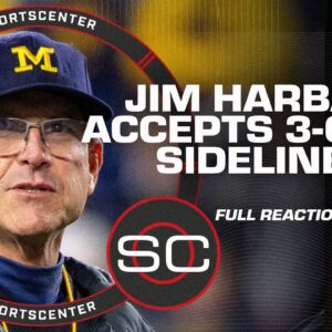Breaking: Michigan & Jim Harbaugh accept 3-game suspension, Big 10 hearing cancelled | SportsCenter