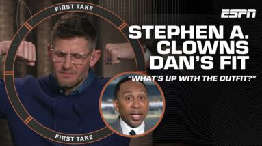 'What's up with that damn outfit!' 🤣 - Stephen A. clowns Dan Orlovsky's fit | First Take