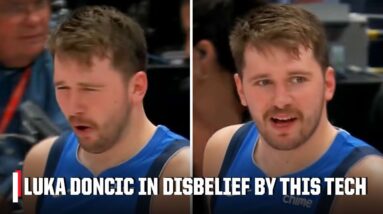 Luka Doncic's reaction to this tech said everything 😂 | NBA on ESPN