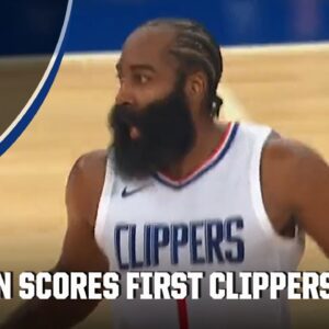 James Harden's first bucket with the LA Clippers 💪 | NBA on ESPN