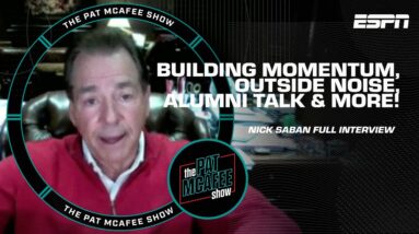 Nick Saban on keeping the MOMENTUM rolling, Alabama's network, & more 🍿 | The Pat McAfee Show
